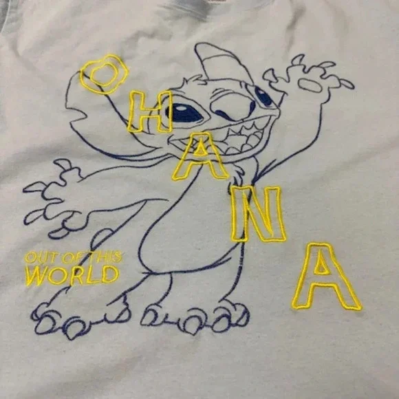 Disney Lilo & Stitch Ohana Means Family Short Sleeve T-Shirt Top XXL 19 - Picture 4 of 8
